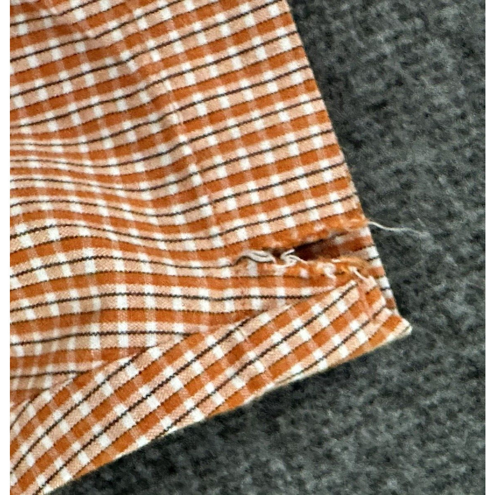 FUBU Shirt Mens‎ Size 2XL Orange White Plaid Short Sleeve Casual Button-up - Picture 6 of 10